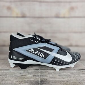 Nike Alpha Menace 4 Pro Football Cleats Black White FZ7702-005 Mens Size 17